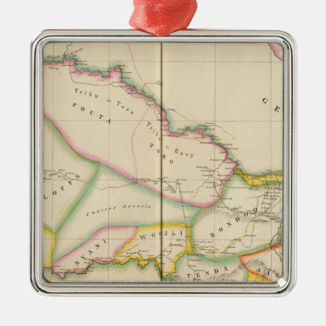 Senegal Africa Metal Tree Decoration (Front)