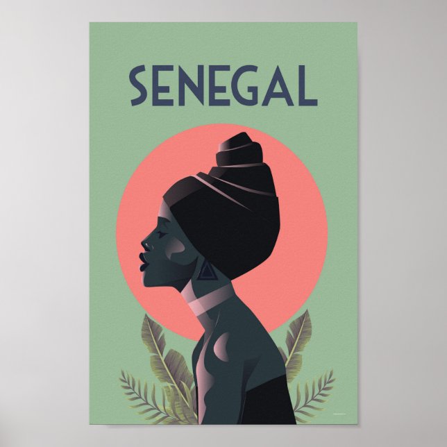 Senegal africa vintage travel poster (Front)