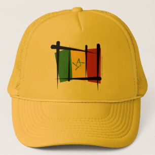 Senegal Brush Flag Trucker Hat
