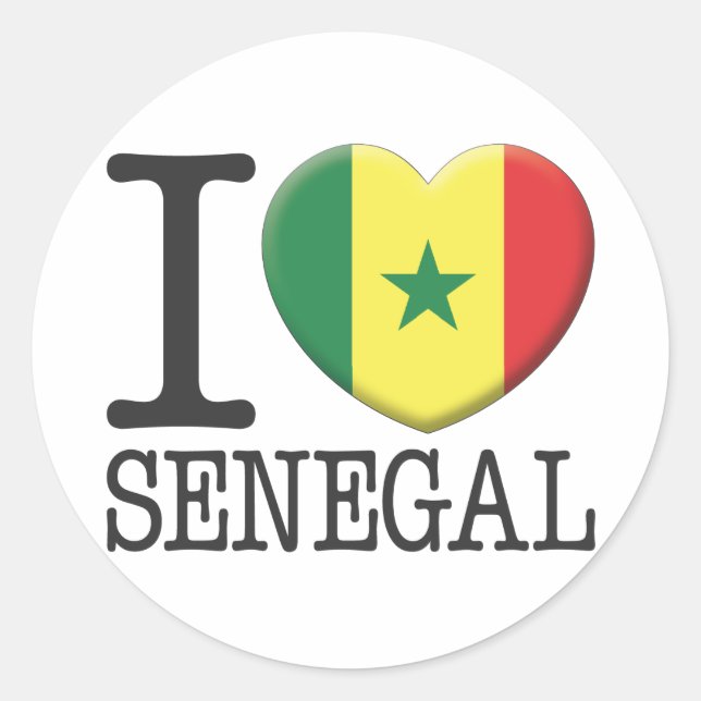 Senegal Classic Round Sticker (Front)