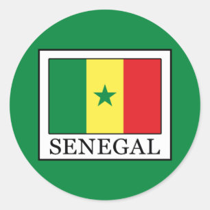 Senegal Classic Round Sticker