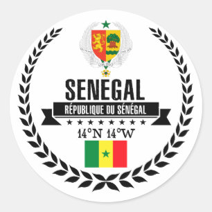 Senegal Classic Round Sticker