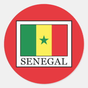 Senegal Classic Round Sticker