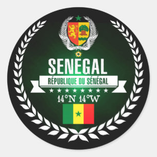 Senegal Classic Round Sticker