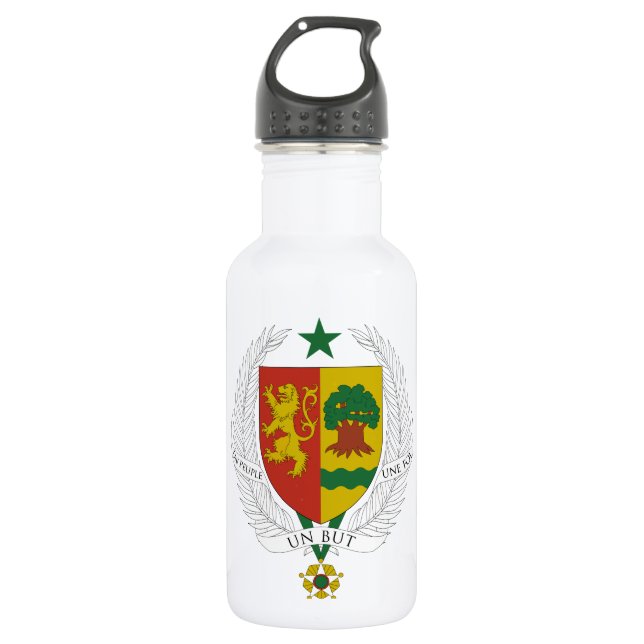Senegal Coat of Arms 532 Ml Water Bottle (Front)