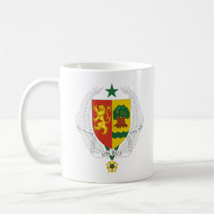 Senegal country coat arms symbol emblem flag coffee mug