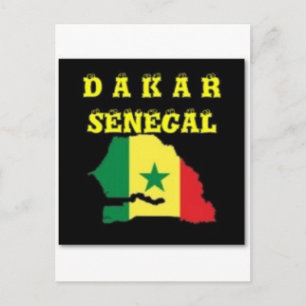 SENEGAL (DAKAR)  MAP T-SHIRT AND ETC POSTCARD