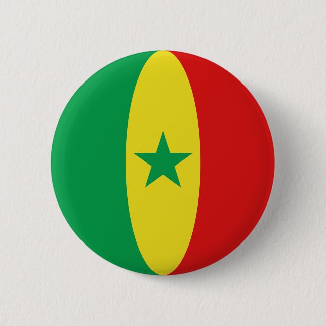 Senegal Fisheye Flag Button (Front)