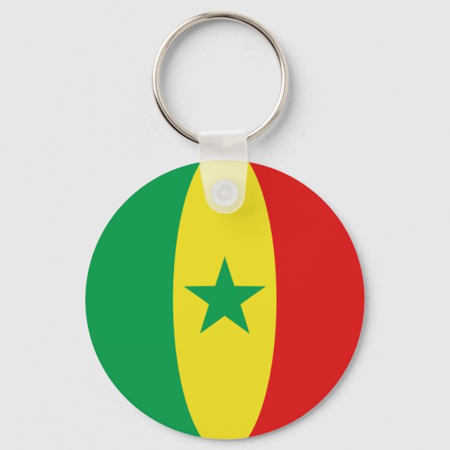 Senegal Fisheye Flag Keychain (Front)