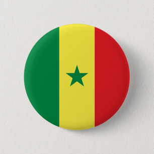 Senegal Flag 6 Cm Round Badge