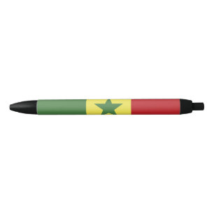 Senegal flag black ink pen