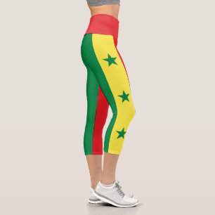 Senegal Flag Capri Leggings