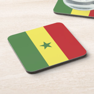 Senegal flag coaster