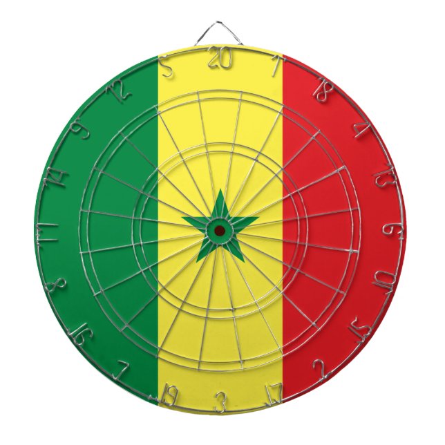 Senegal Flag Dartboard (Front)