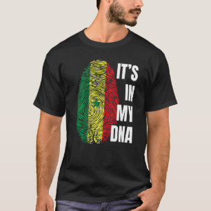 Senegal Flag Dna Fingerprint Black History Month T-Shirt
