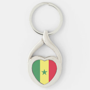 Senegal Flag Emblem Key Ring