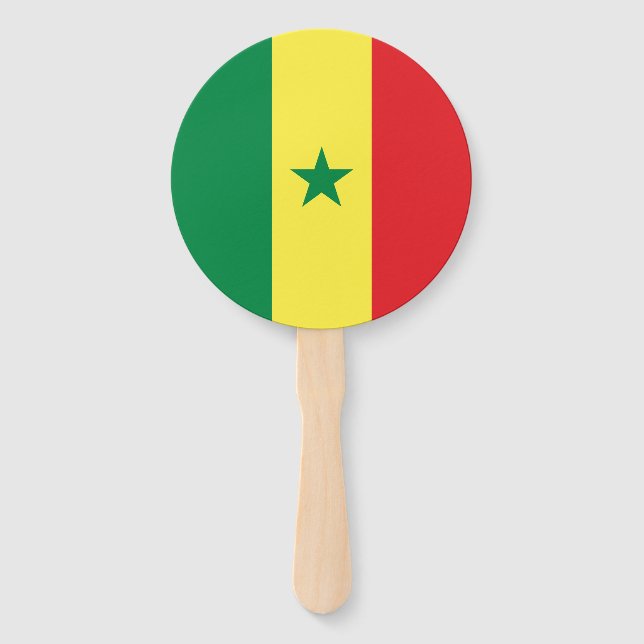 Senegal Flag Hand Fan (Front)