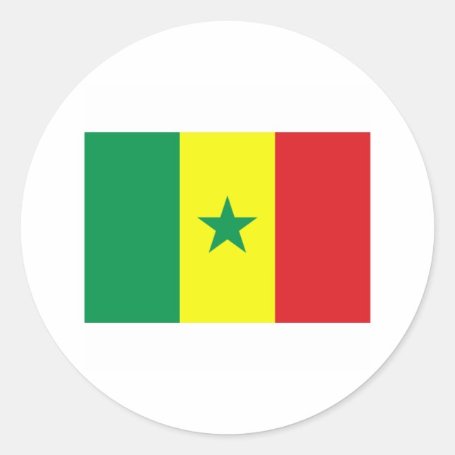 Senegal FLAG International Classic Round Sticker (Front)
