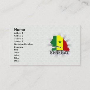 Senegal Flag Map 2.0 Business Card
