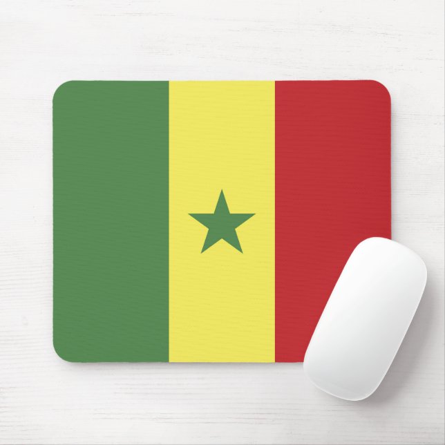 Senegal flag mouse mat (With Mouse)