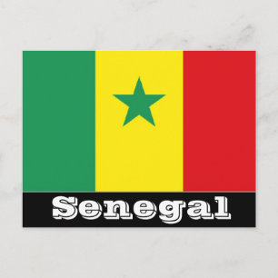 Senegal flag postcard