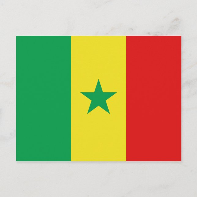 Senegal Flag Postcard (Front)