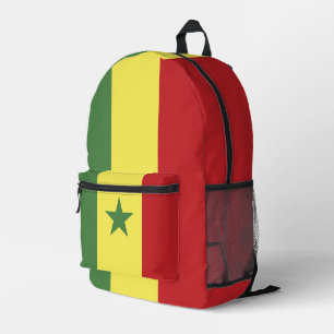 Senegal flag printed backpack