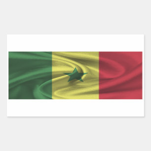 Senegal Flag Rectangular Sticker