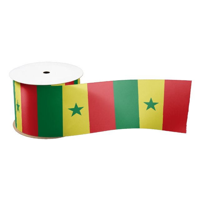 Senegal Flag Satin Ribbon (Spool)