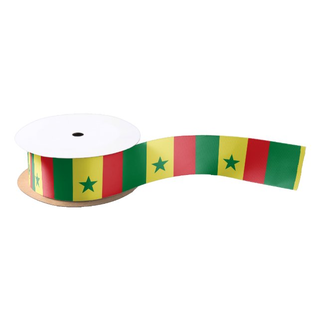Senegal Flag Satin Ribbon (Spool)