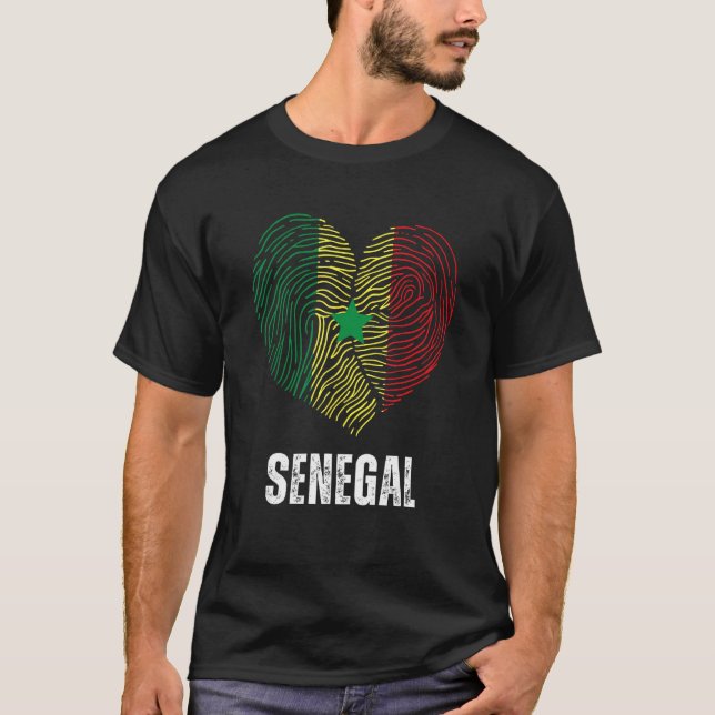 Senegal Flag Senegalese Flag Senegal DNA Senegal H T-Shirt (Front)