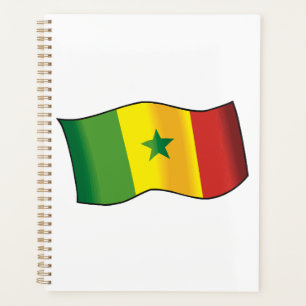 Senegal Flag Senegalese Pride Green Yellow Red Planner