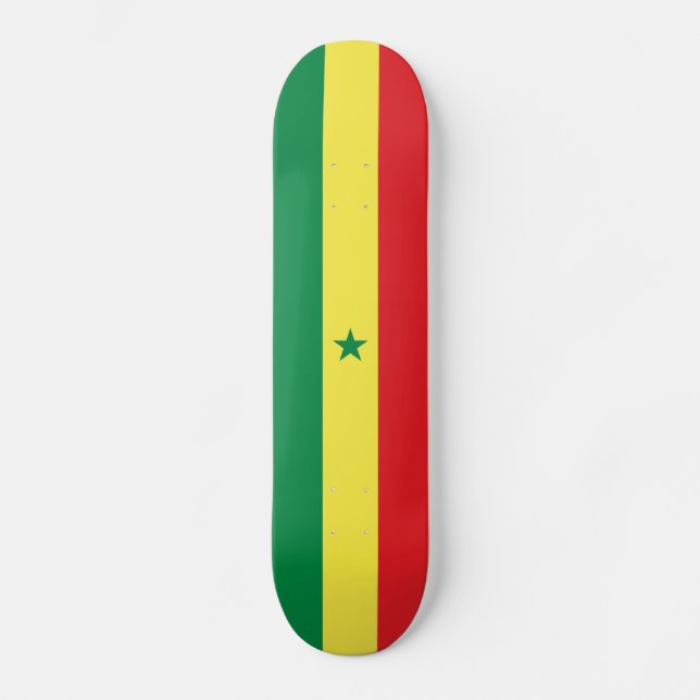 Senegal Flag Skateboard (Front)