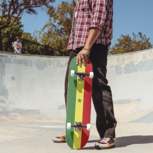 Senegal flag skateboard