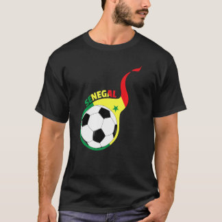 Senegal Flag Soccer Africa Football 2022 Cup First T-Shirt