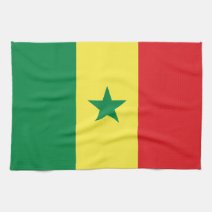 Senegal Flag Tea Towel