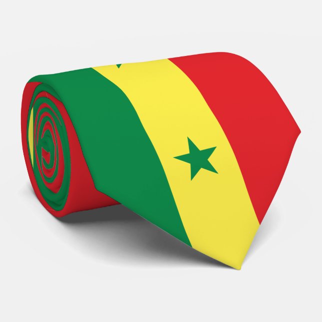 Senegal Flag Tie (Rolled)