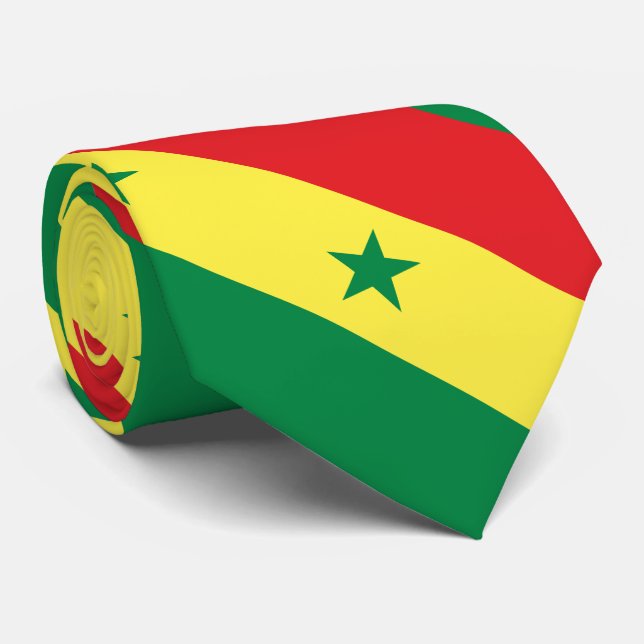 Senegal Flag Tie (Rolled)