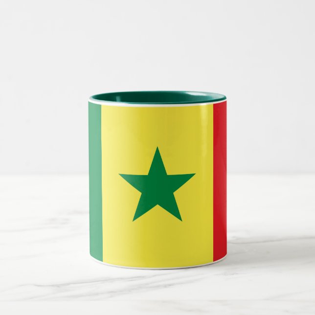 Senegal Flag Two-Tone Coffee Mug (Center)