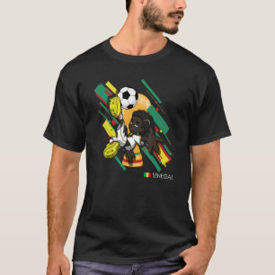 Senegal Football Soccer Kids Playing Soccer Goal D T-Shirt