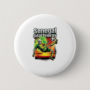 Senegal Goal Energy Skeleton Striker Nations Creat 6 Cm Round Badge
