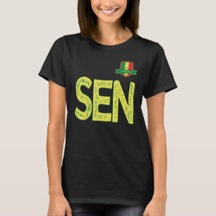 Senegal Human-Flag Group Letter S and E and N Sene T-Shirt