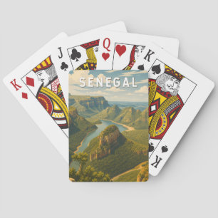 Senegal Illustration Travel Art Vintage Playing Cards