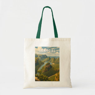 Senegal Illustration Travel Art Vintage Tote Bag