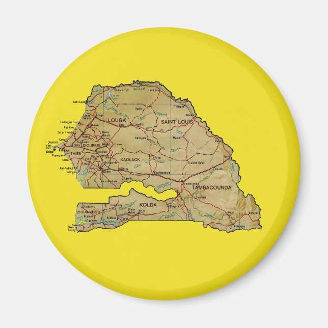 Senegal Map Magnet (Front)