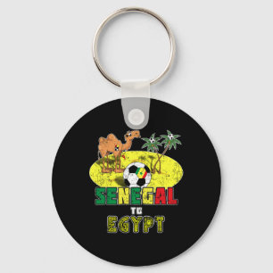 Senegal National Soccer Team To Egypt Retro Key Ring