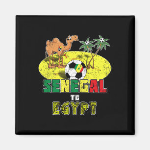 Senegal National Soccer Team To Egypt Retro Magnet