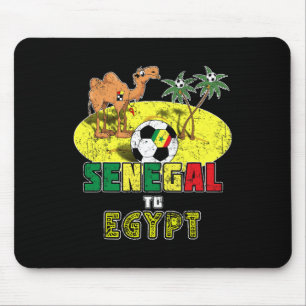Senegal National Soccer Team To Egypt Retro  Mouse Mat