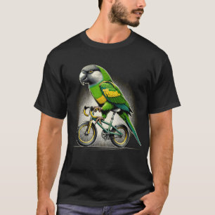 Senegal Parrot Bird Riding Bike Biker Bicycle T-Shirt