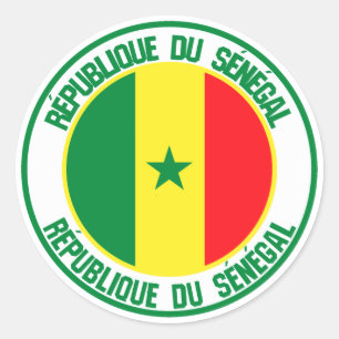Senegal Round Emblem Classic Round Sticker